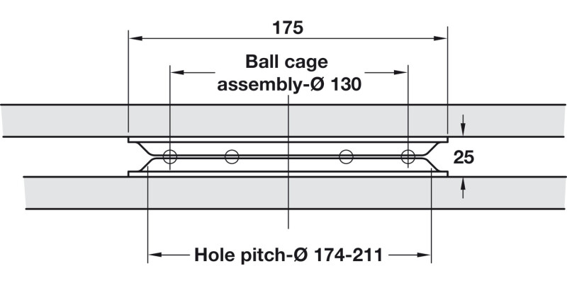 Turntable BB 360D 100kg 175mm St Bright