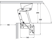 Tavoflex Swing Up Table Top Fit Alu Wht