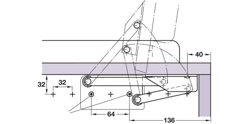 Bench Seat Hinge St Blue Zinc Galv