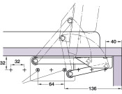 Bench Seat Hinge St Blue Zinc Galv