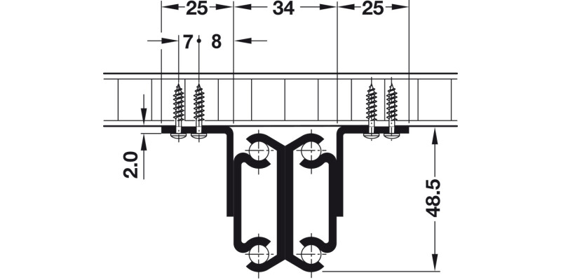 Extend Table Runners 90kg 740mm St Galv