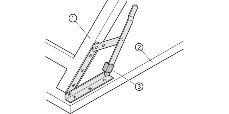Folding Bracket 25x25x3mm St Blk