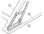Folding Bracket 25x25x3mm St Blk