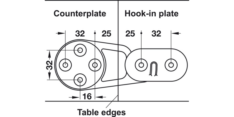 Table Connector 50kg Pl Grey/B.ZA