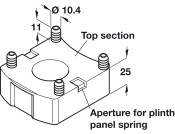 Plinth Foot Top Sec Screw Recycled x2000