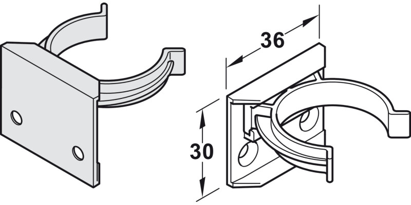 Plinth Clip+Bracket Screw Pl Black