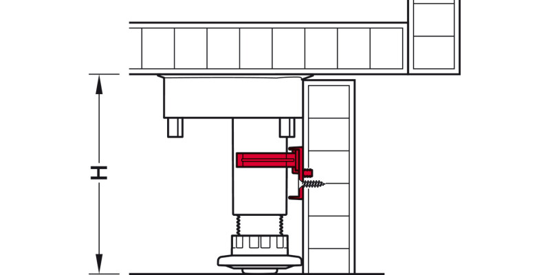 Plinth Clip+Bracket Screw Pl Black