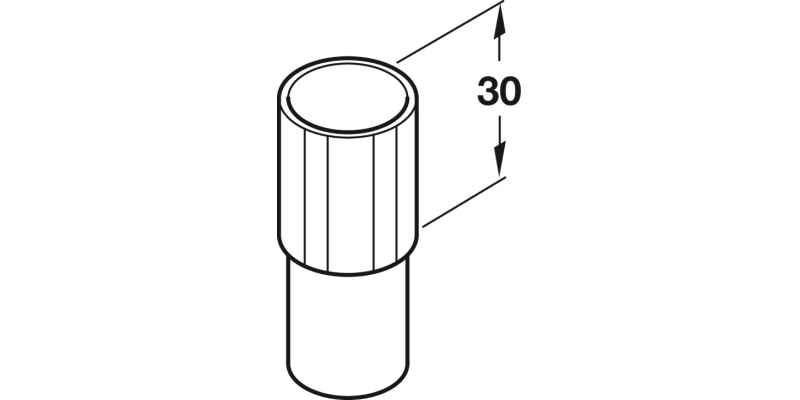 Plinth Shaft Extension Pc 50mm Pl Black