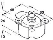 Plinth Top Section Dowel D15mm Pl Black