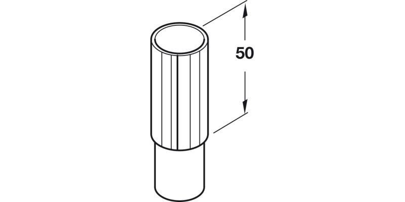 Plinth Shaft Extension Pc 70mm Pl Black