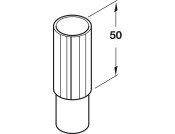 Plinth Shaft Extension Pc 70mm Pl Black