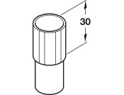 Plinth Shaft Extension Pc 30mm Pl Black
