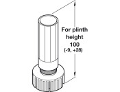 Plinth Foot+Shaft Tube 135mm Pl Black
