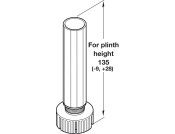 Plinth Foot+Shaft Tube 135mm Pl Black