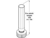 Plinth Foot+Shaft Tube 135mm Pl Black