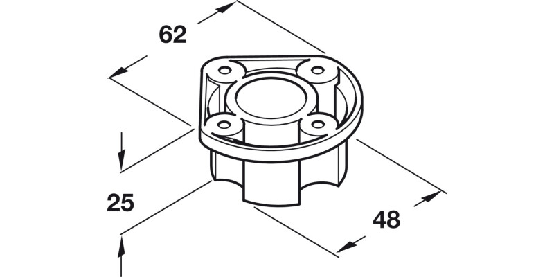 Plinth Top Section Screw Mount Pl Blk