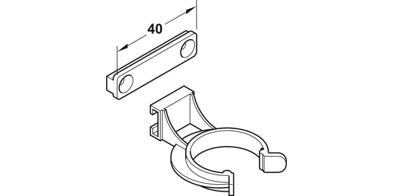 AXILO 78 Plinth Clip Screw Fix Plastic