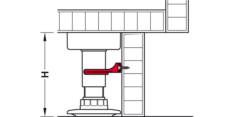 AXILO 78 Plinth Clip Screw Fix Plastic