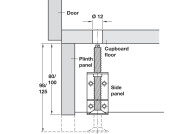 Plinth Adj w Supp Brkt M10x80mm Galv St