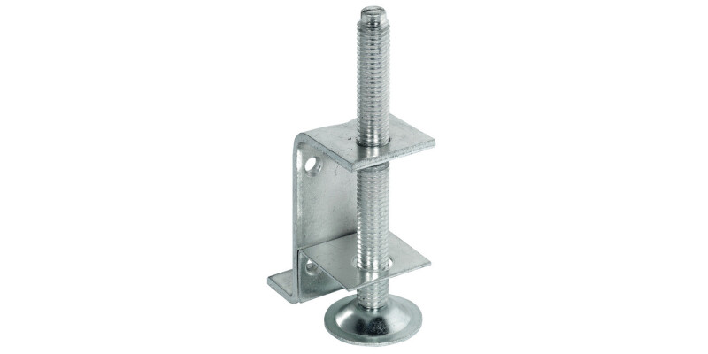 Plinth Adjusting Fitting, with Supporting Bracket, Load Capacity 130 kg, Steel