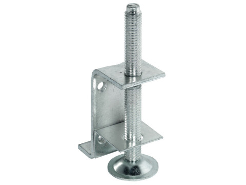 Plinth Adjusting Fitting, with Supporting Bracket, Load Capacity 130 kg, Steel