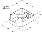 Top Section w Lip Screw Mnt f Plinth Leg