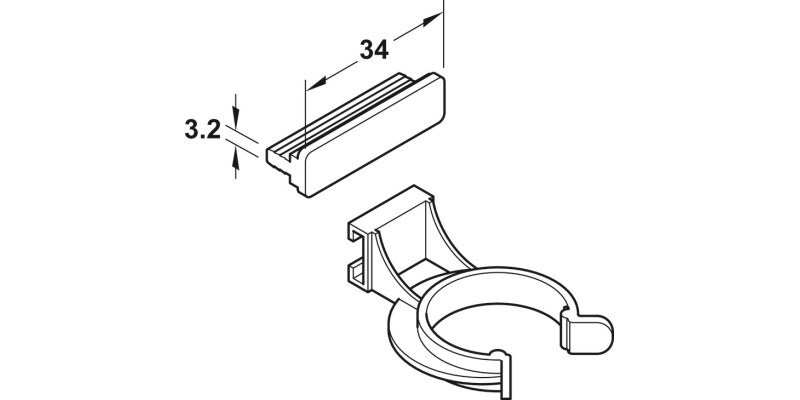 AXILO 78 Plinth Clip Press Plastic