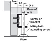 Screw On Bracket M10 U Shape Galv St