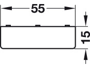 Adaptor D55x15mm Pl Blk for 635.91.310