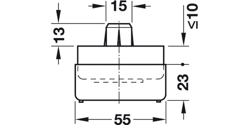 Furniture Glide D55x23mm 60kg Pl Blk