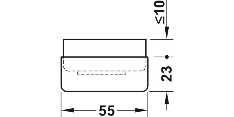 Furniture Glide D55x23mm ScrFix Pl Blk