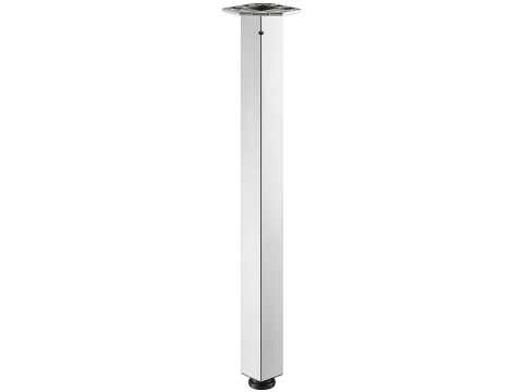 Sq Table Leg 60x60x705mm Slv Col 9006