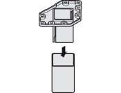 Sq Table Leg 60x60x705mm Pol Chr Plt