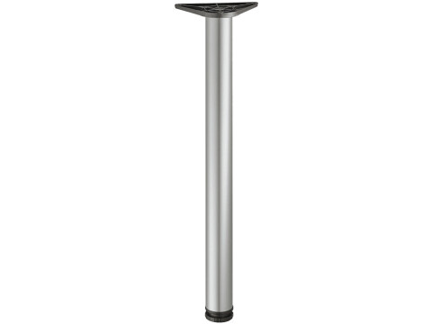 Leg w Adj D80x710mm Silver Col 9006