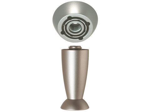 Furniture Feet/Plate Set 100mm Pl Silver