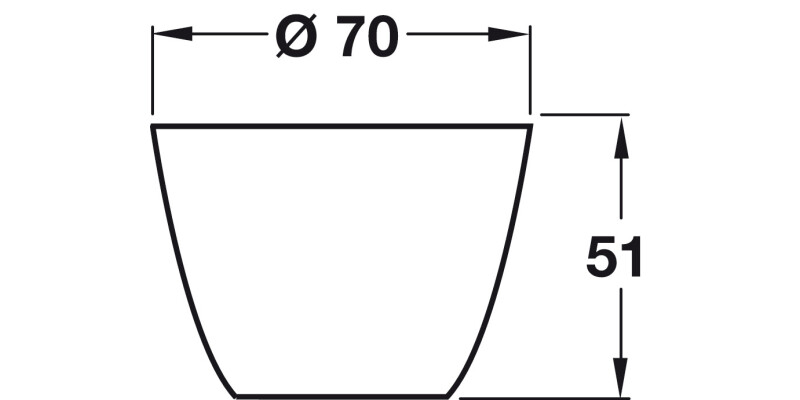 Furniture Foot D70x51mm 100kg Pl Silver