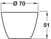 Furniture Foot D70x51mm 100kg Pl Silver