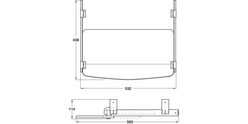 Izon PO Keyboard Tray 20kg Black