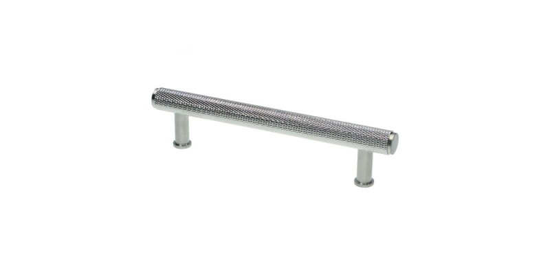 Alexander and Wilks Crispin Dual Finish Knurled T-bar Cupboard Pull Handle