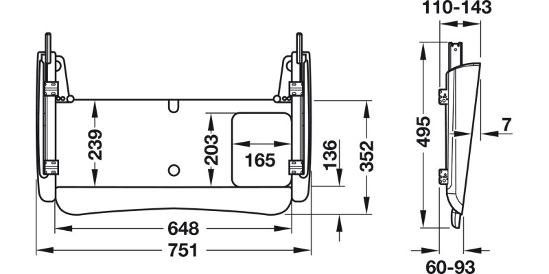 Izon Std Keyboard Tray 34kg St Black PC