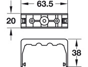 Vertical Cable Management Silver Col