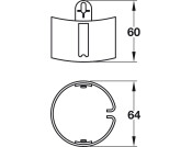 Vertical Cable Management Silver Col