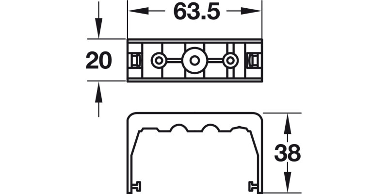Vertical Cable Management Black