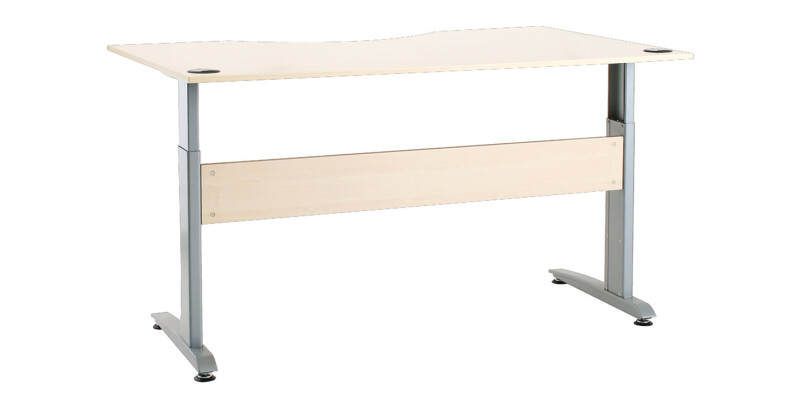 Electronic Height Adj Desk Frame Silver