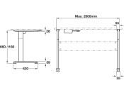 Electronic Height Adj Desk Frame Silver