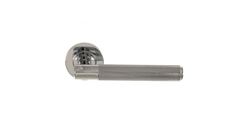 Alexander and Wilks Spitfire Reeded Lever on Round Rose - Pair