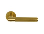 Alexander and Wilks Spitfire Reeded Lever on Round Rose - Pair
