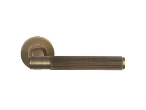 Alexander and Wilks Spitfire Reeded Lever on Round Rose - Pair