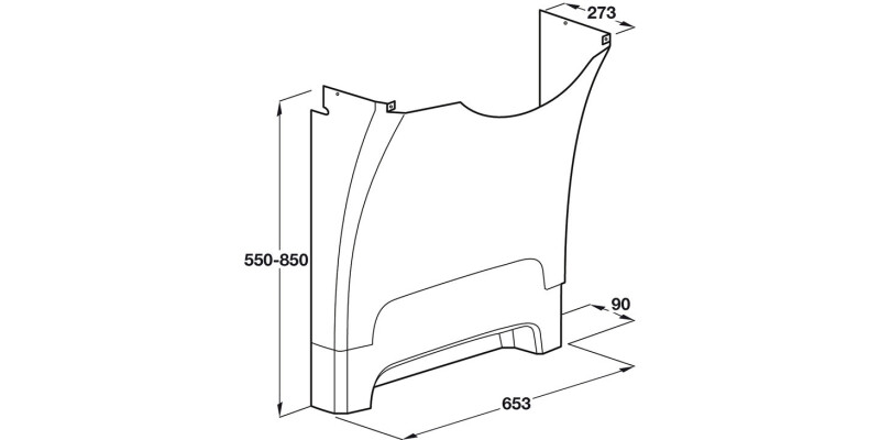 Cover, for Adjustable Washbasin Legs