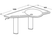 Ropox Support Washbasin Flexi RH Wht